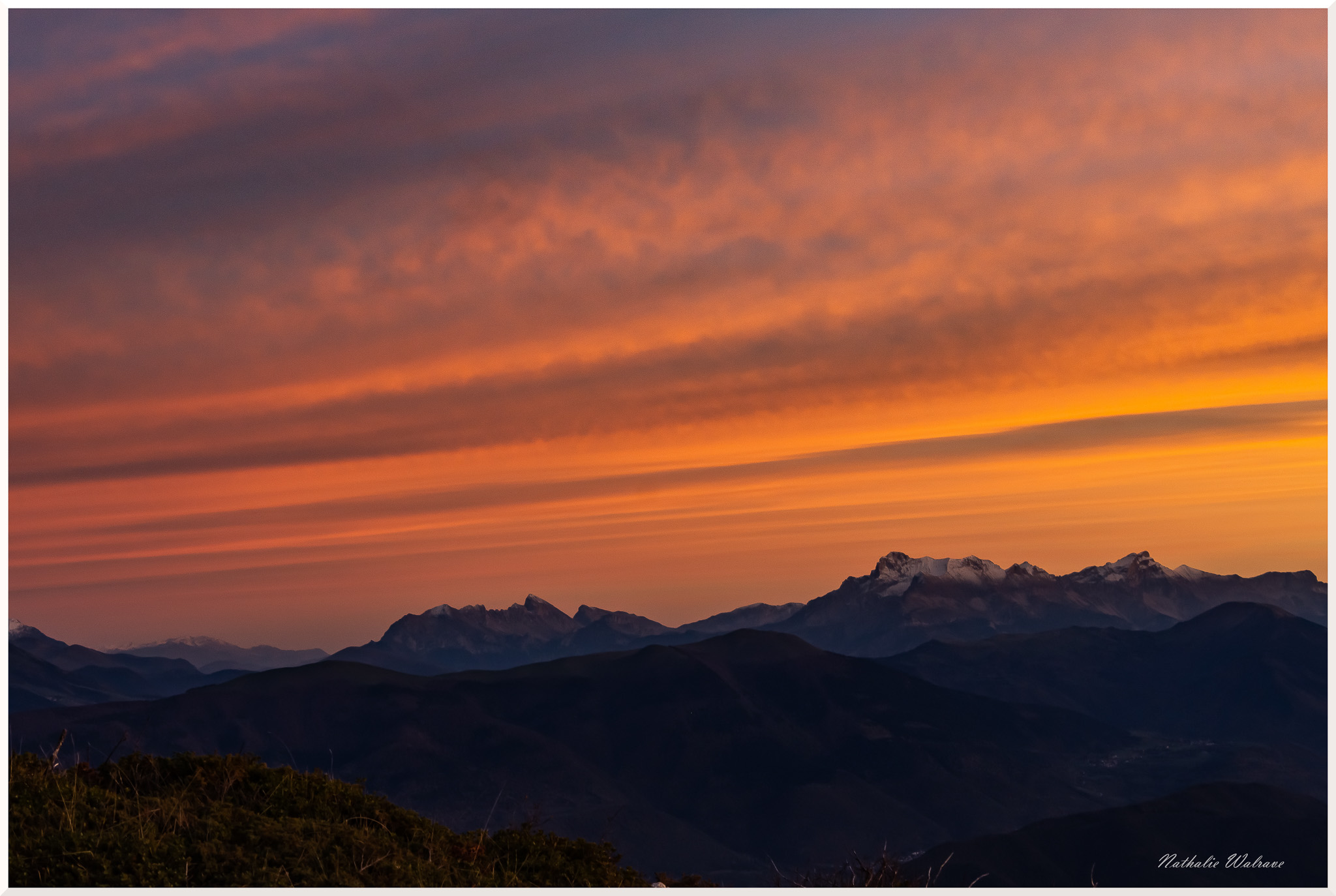 paysage de coucher de soleil